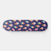 Eiscreme-, Eis- und Kirschenmuster Skateboard (Horizontal)