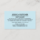 Eiscreme, Eiscreme Visitenkarte (Rückseite)