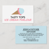 Eiscreme, Eiscreme Visitenkarte (Vorne/Hinten)