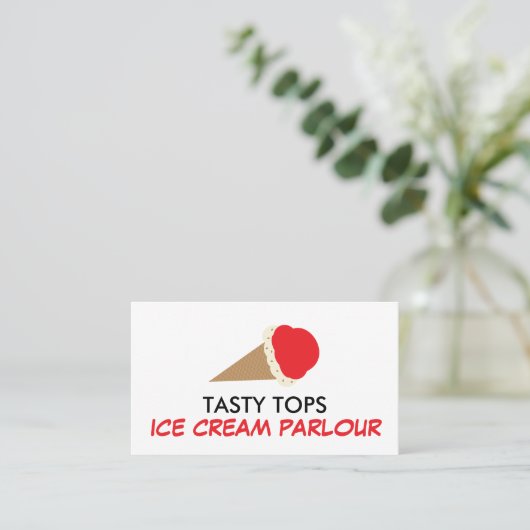 Eiscreme, Eiscreme Visitenkarte (Stehend Vorderseite)