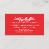 Eiscreme, Eiscreme Visitenkarte (Rückseite)