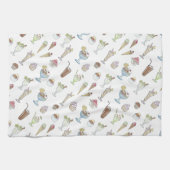 Eiscreme-Eiscremebecher-Collage Küchentuch (Horizontal)