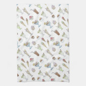 Eiscreme-Eiscremebecher-Collage Küchentuch (Vertikal)