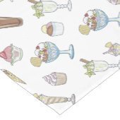 Eiscreme-Eiscremebecher-Collage Kurzer Tischläufer (Ecke)