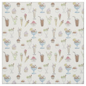 Eiscreme-Eiscremebecher-Collage Stoff (Muster)
