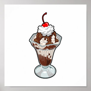 Eiscreme-Eiscremebecher Poster