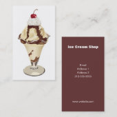Eiscreme-Eiscremebecher Visitenkarte (Vorne/Hinten)