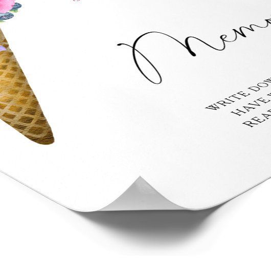 Eiscreme - Erinnerungen mit der Braut Poster (Ecke)