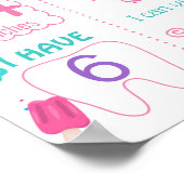 Eiscreme Erste Geburtstagskarte Poster (Ecke)