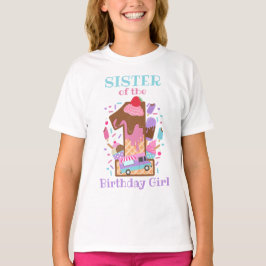 Eiscreme Erster Geburtstag Shirt Schwester Birthda