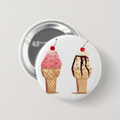Eiscreme Essen Button (Vorne & Hinten)
