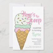 Eiscreme-Event-Feier Editable Ice Creme Soc Einladung (Vorderseite)