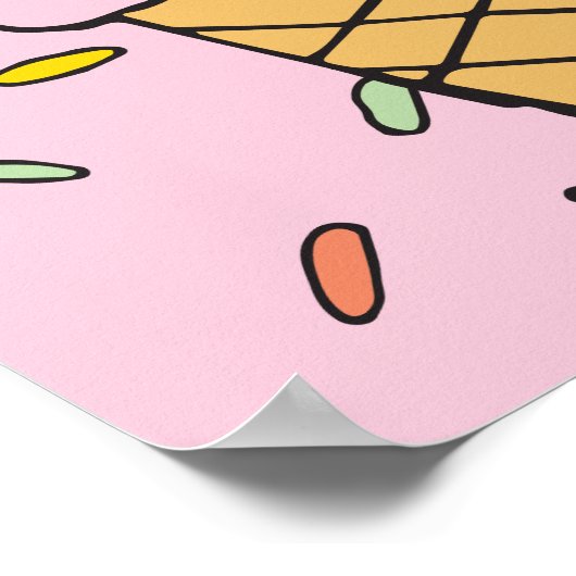 Eiscreme-Event-Feier Eiscreme Poster (Ecke)