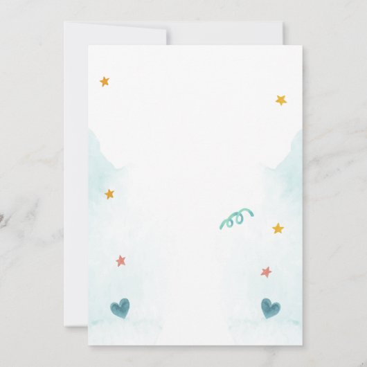 Eiscreme Fahrrad Rosa Stripte Kinderdusche Einladung (Rückseite)