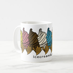 Eiscreme farbenfrohe Eiscremekundenspezifischer Te Kaffeetasse
