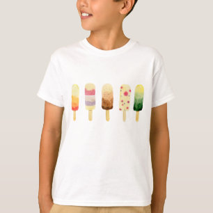 Eiscreme farbenfrohe Wasserfarbe T-Shirt