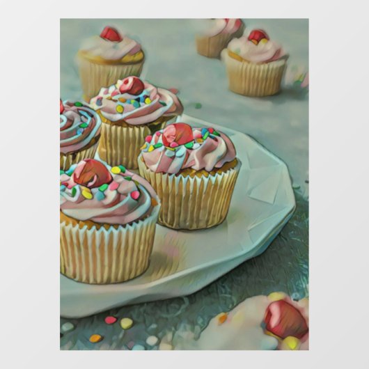 Eiscreme Fensteraufkleber (Blatt)