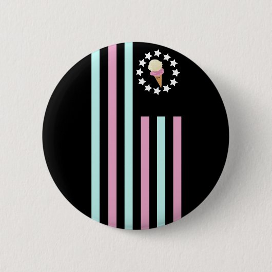 Eiscreme - Flagge Button (Vorderseite)