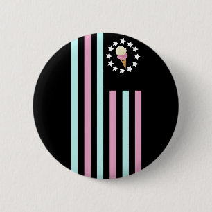 Eiscreme - Flagge Button