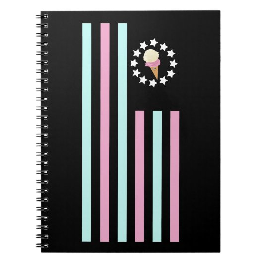 Eiscreme - Flagge Notizblock (Vorderseite)