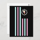 Eiscreme - Flagge Postkarte (Vorne/Hinten)