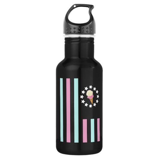 Eiscreme - Flagge Trinkflasche (Vorderseite)