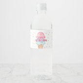 Eiscreme Flasche Wrapper Sommer Scoop Pink Lila Wasserflaschenetikett (Vorderseite)