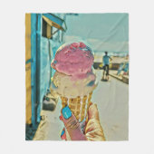 Eiscreme Fleecedecke (Vorderseite)