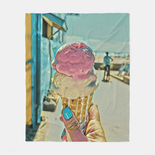 Eiscreme Fleecedecke (Vorderseite)