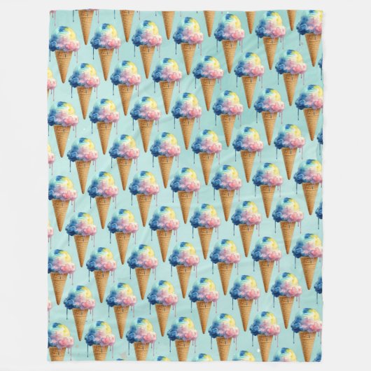 Eiscreme Fleecedecke (Vorderseite)