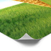 Eiscreme Float - Heißluftballon Funny Painting Poster (Ecke)