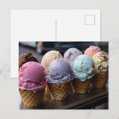 Eiscreme-Flug Postkarte (Vorne/Hinten)