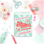 Eiscreme-Flyer für soziales Party Flyer