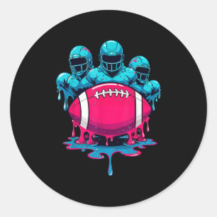 Eiscreme Football Linemen Tropfen Grafisches Sonne Runder Aufkleber