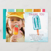 Eiscreme-Foto Geburtstag Dankeskarte (Vorne/Hinten)