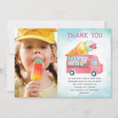 Eiscreme-Foto Geburtstag Dankeskarte (Vorderseite)