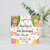 Eiscreme-Freunde zum Geburtstag Einladung (Stehend Vorderseite)