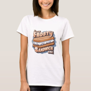 Eiscreme Frosty Sandwich Day T-Shirt