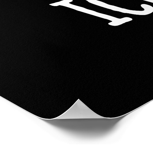 Eiscreme Funny Ice Cone Pun Dark BG Poster (Ecke)