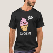 Eiscreme Funny Ice Cone Pun Dark BG T-Shirt (Vorderseite)