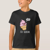 Eiscreme Funny Ice Cone Pun Dark BG T-Shirt (Vorderseite)