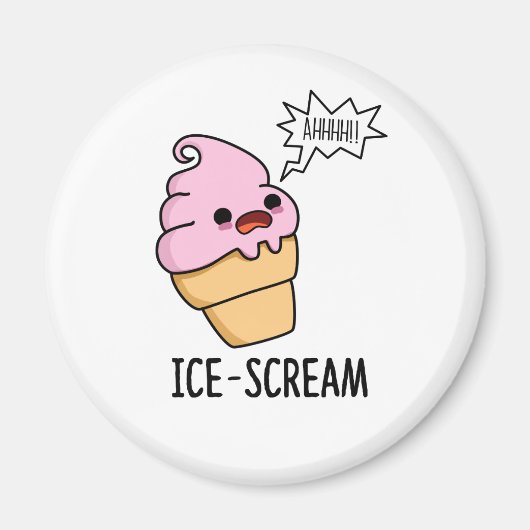Eiscreme Funny Ice Cone Pun Magnet (Vorne)