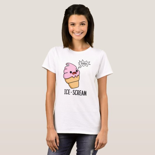 Eiscreme Funny Ice Cone Pun T-Shirt (Vorne ganz)