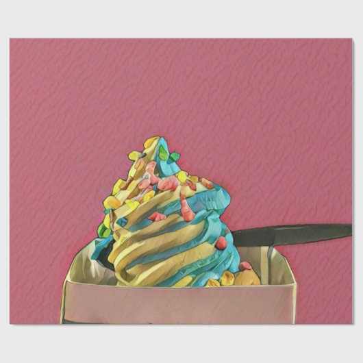 Eiscreme für Kinder Geschenkpapier (Flach)