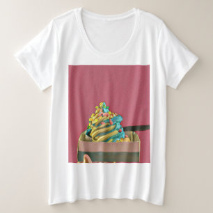 Eiscreme für Kinder Große Größe T-Shirt
