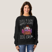 Eiscreme für Mädchen Kinder Ice Creme Feinschmecke Sweatshirt (Vorne ganz)