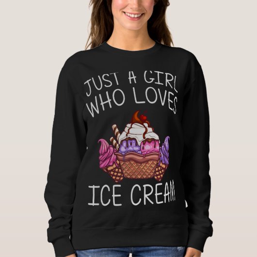Eiscreme für Mädchen Kinder Ice Creme Feinschmecke Sweatshirt (Vorderseite)