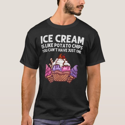 Eiscreme für Männer Eiscreme Feinschmecker T-Shirt (Vorderseite)