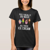 Eiscreme für Männer Eiscreme T-Shirt (Vorderseite)