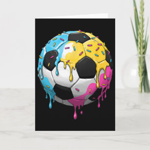 Eiscreme-Fußball-Tropfen mit farbenfrohen Streusel Karte